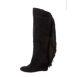 Christian Louboutin Suede Knee-High Boots